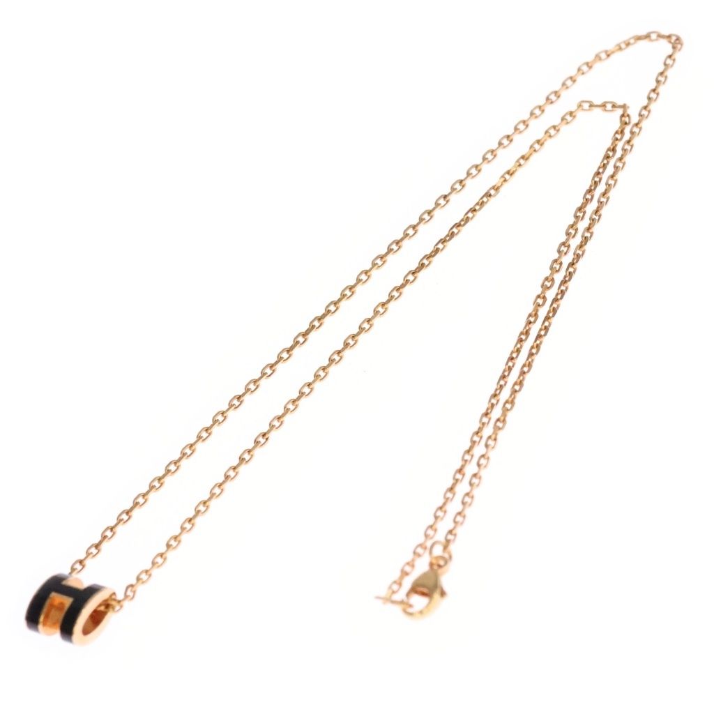 Hermes Pop Mini Motif Necklace Black Gold — view 2