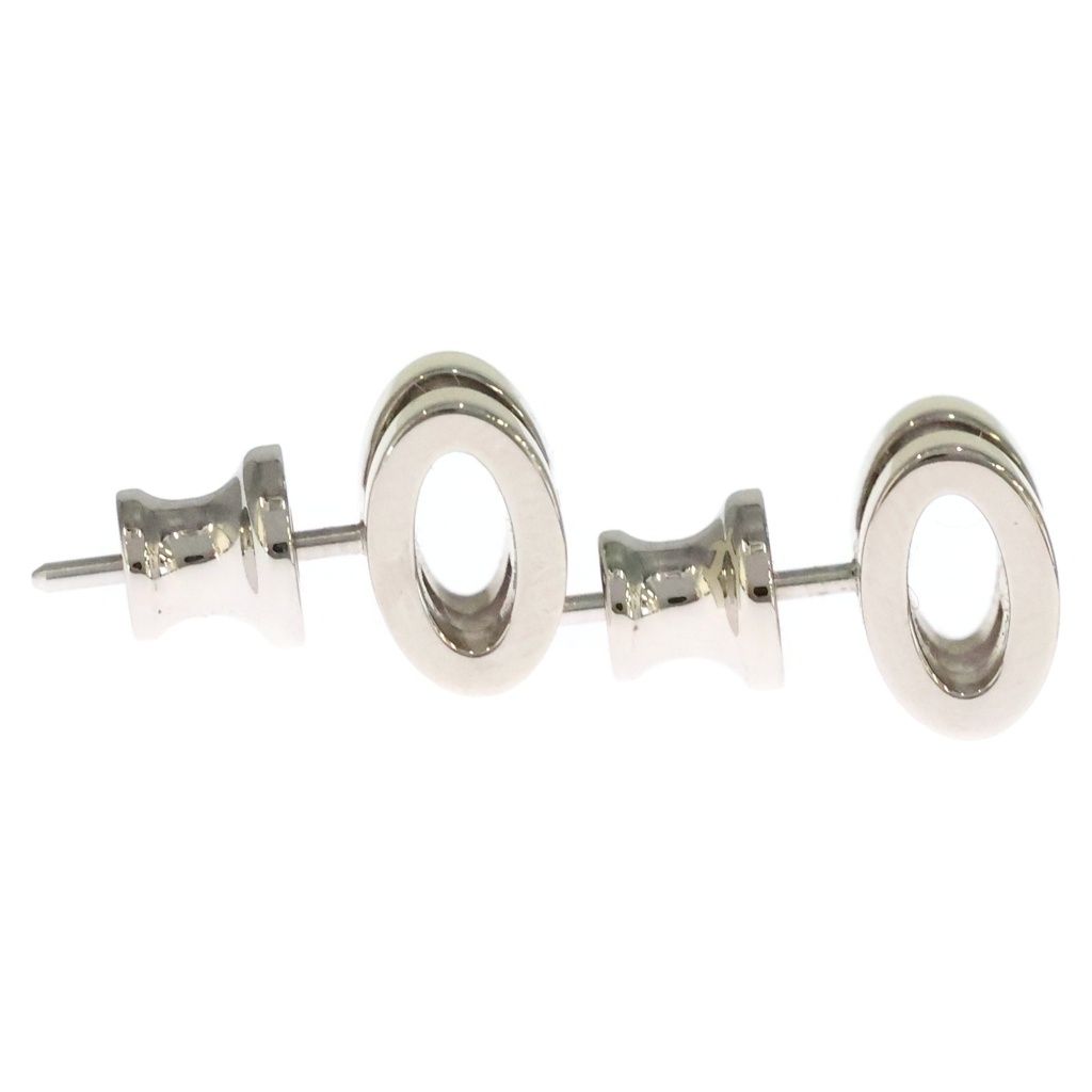 Hermes Pop Motif Silver Earrings White — view 3