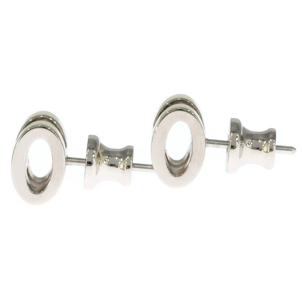 Hermes Pop Motif Silver Earrings White — view 4