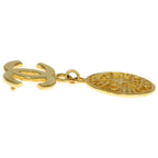 Chanel CC Logo Medal Pin Badge Brooch Gold — view 3