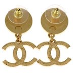 Chanel CC Logo Earrings Gold — view 2