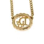 Dior CD Logo Rhinestone Necklace Gold — view 3