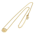 Dior CD Logo Rhinestone Necklace Gold — view 2