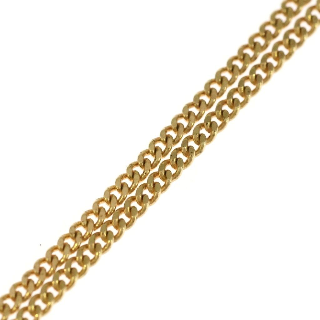 Dior CD Logo Rhinestone Necklace Gold — view 4