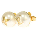 Louis Vuitton Earrings Studs My Mix Pearl Gold Resin