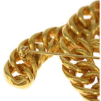 Chanel CC Logo Vintage Chain Motif Brooch Gold — view 6