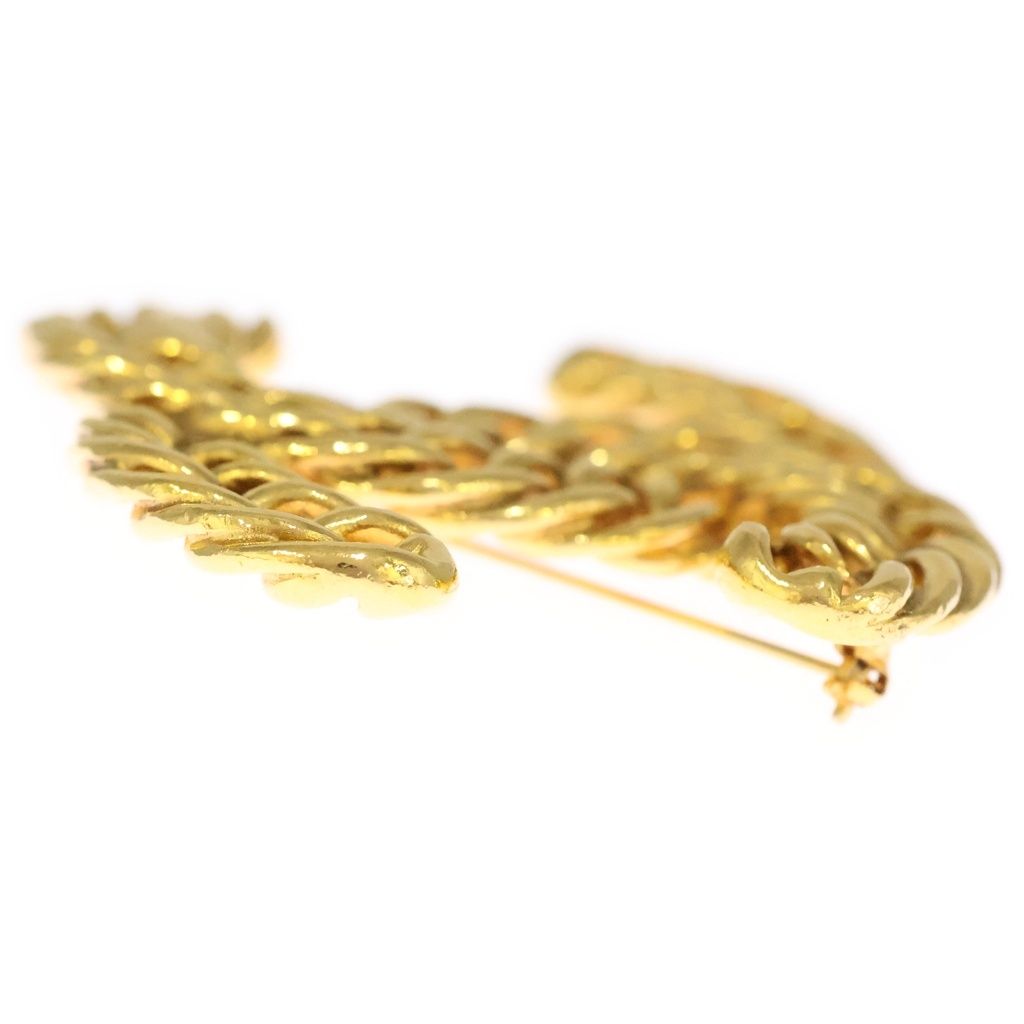 Chanel CC Logo Vintage Chain Motif Brooch Gold — view 4