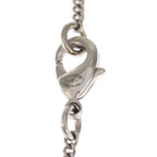 Chanel CC Logo Rhinestone Necklace Long Choker Silver Black — view 5
