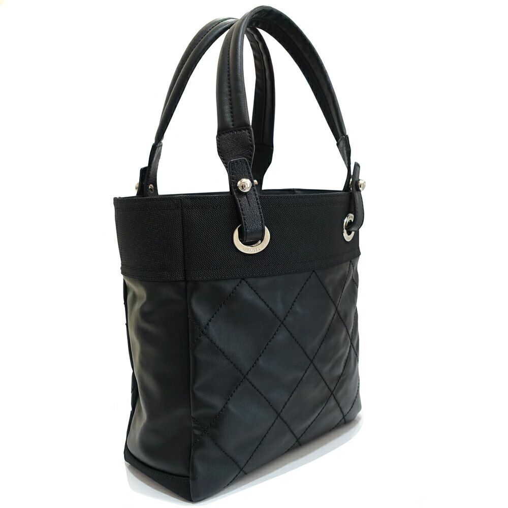 Chanel Paris Biarritz PM Tote Black Silver — view 2