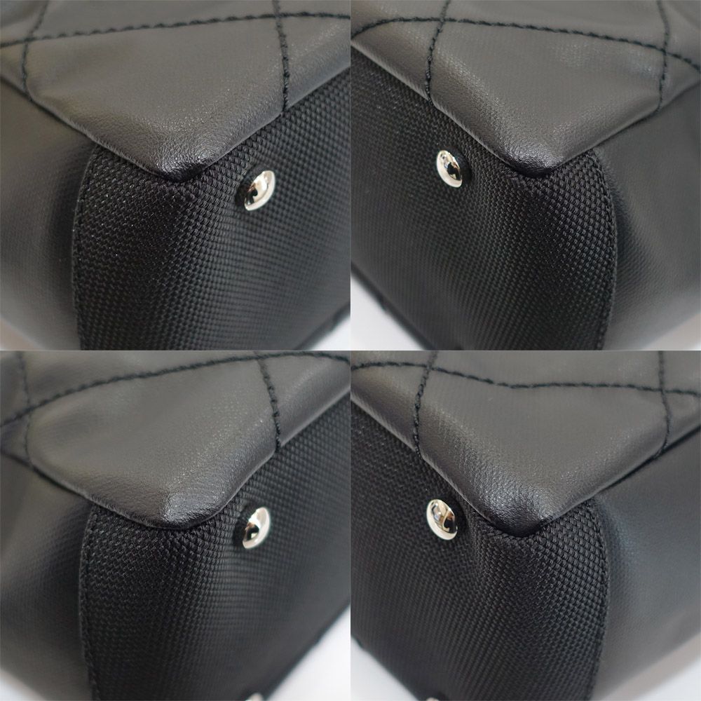 Chanel Paris Biarritz PM Tote Black Silver — view 4