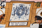 Hermes Scarf Pleated Carre Shawl Diamond Silk Twill Equestrian School Real — view 8