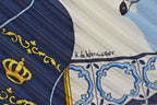 Hermes Scarf Pleated Carre Shawl Diamond Silk Twill Equestrian School Real — view 3