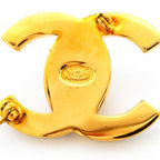Chanel Brooch Vintage Turnlock Gold Plated Rhinestone — view 4