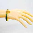 Hermes Bangle Kelly Gold Plated Green Bracelet — view 6