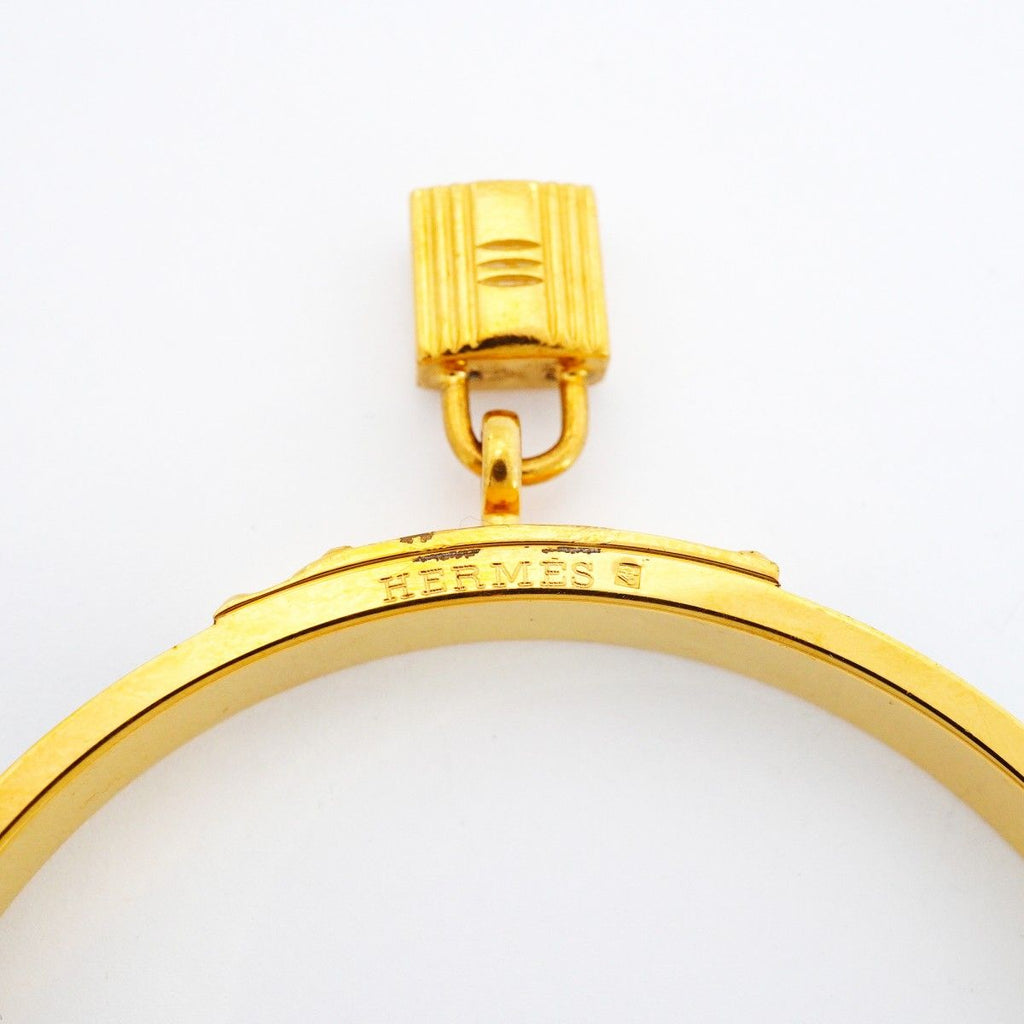 Hermes Bangle Kelly Gold Plated Green Bracelet — view 4
