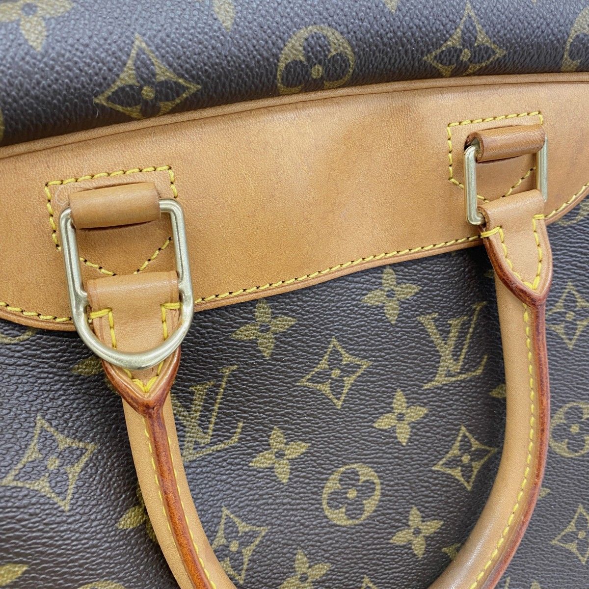 Louis Vuitton Handbag Monogram Deauville Brown — view 7