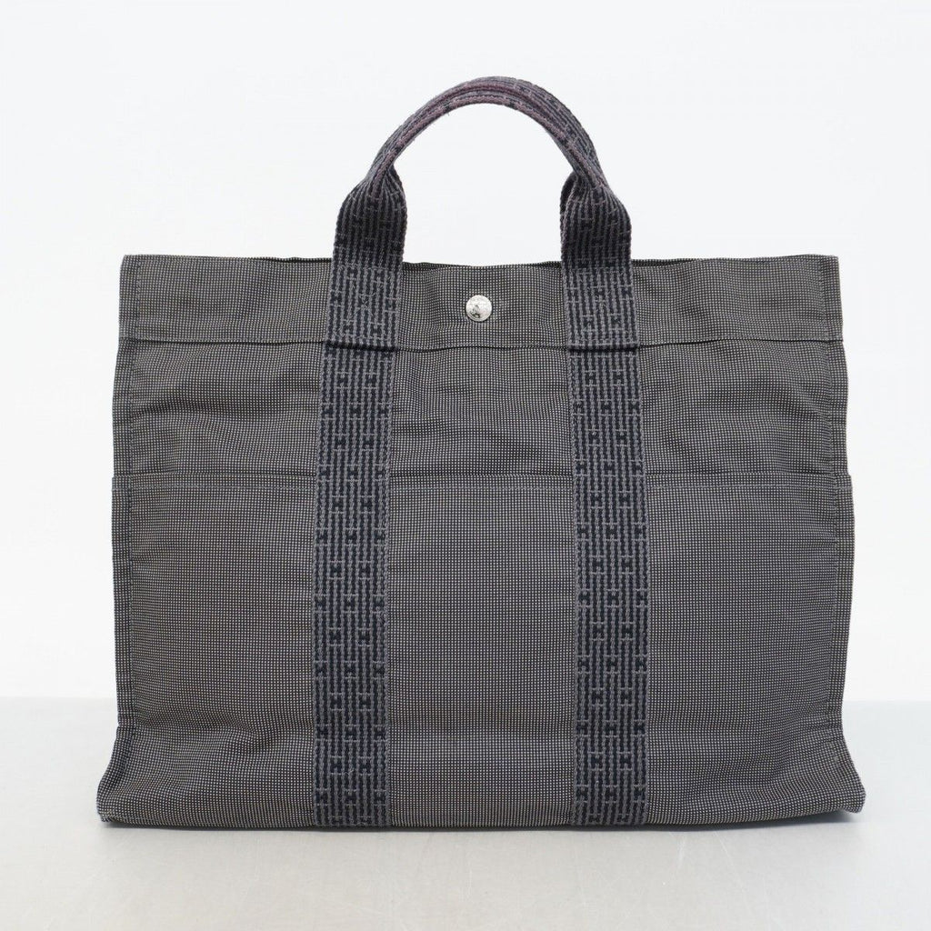Hermes Tote Her Line MM Canvas Gray Silver — view 9