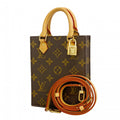 Louis Vuitton Handbag Monogram Petite Sac Plat Brown 2-Way
