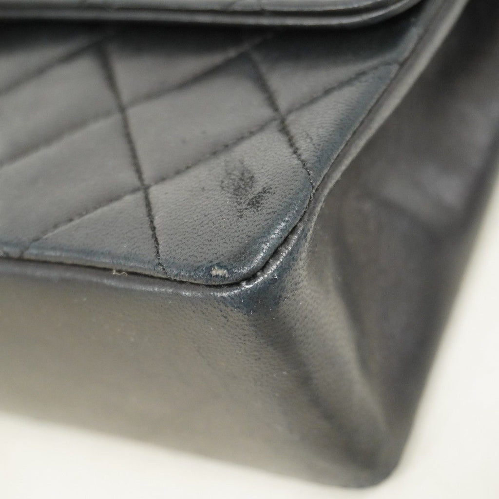 Chanel Shoulder Bag Quilted Lambskin Black Gold — view 6