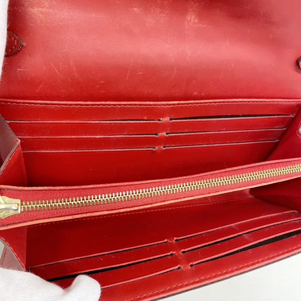 Louis Vuitton Wallet Vernis Portefeuille Sarah Chain Cerise — view 3