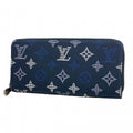 Louis Vuitton Wallet Monogram Shadow Zippy Horizontal Navy Blue