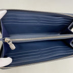 Louis Vuitton Wallet Monogram Shadow Zippy Horizontal Navy Blue — view 3