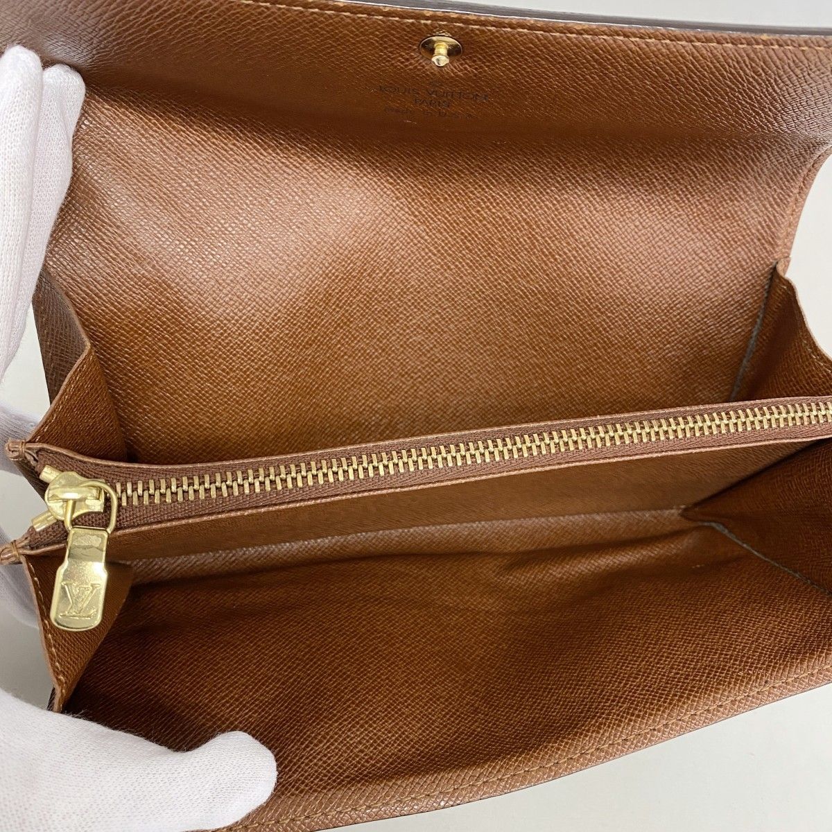 Louis Vuitton Wallet Monogram Pochette Porte-Monnaie Cles Brown — view 3