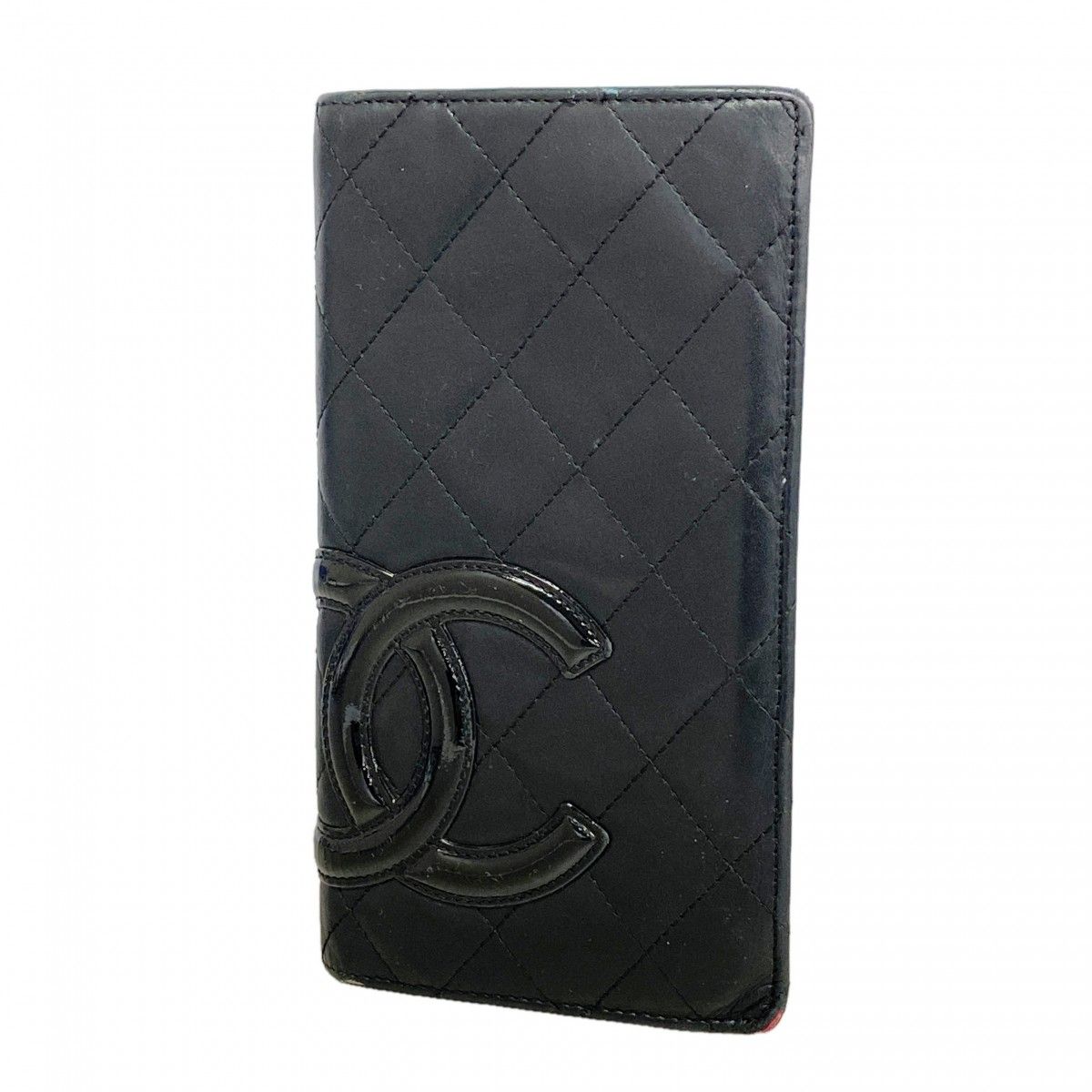 Chanel Wallet Cambon Lambskin Black Silver
