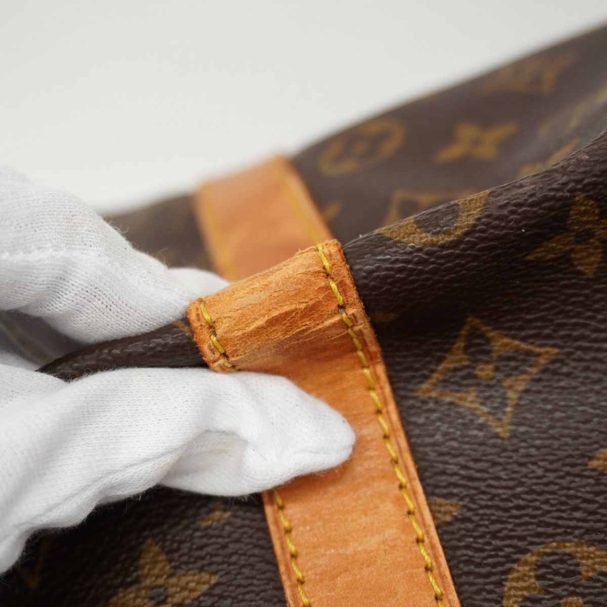Louis Vuitton Boston Bag Monogram Keepall Bandouliere 55 Brown — view 7