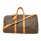 Louis Vuitton Boston Bag Monogram Keepall Bandouliere 55 Brown