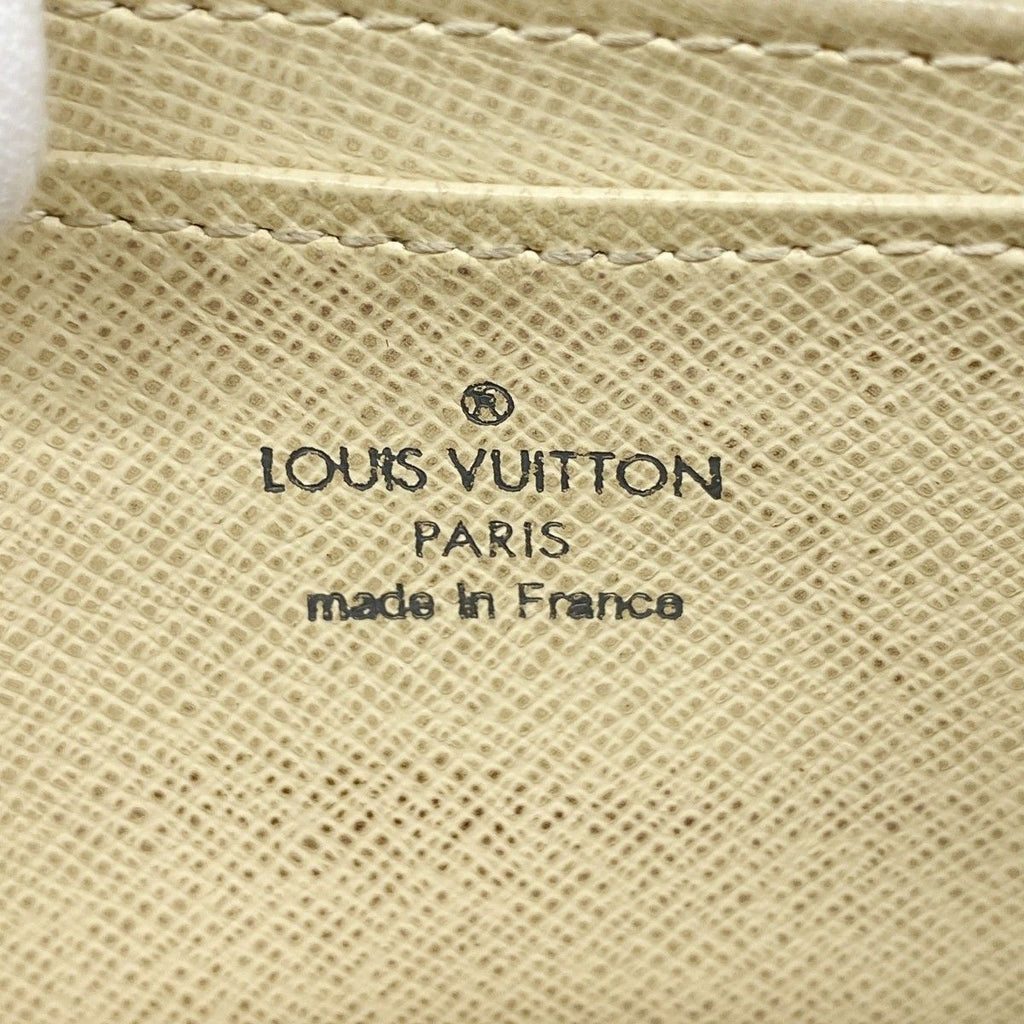 Louis Vuitton Coin Case Damier Azur Zippy Purse White — view 4