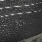Gucci Shoulder Wallet Interlocking Leather Black Gold — view 5