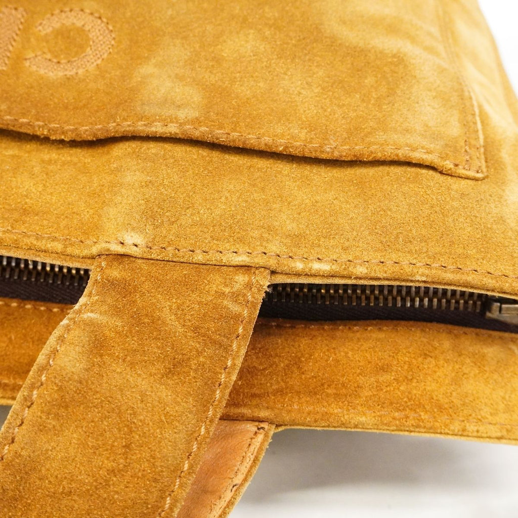 Chanel Tote Suede Brown Gold — view 7