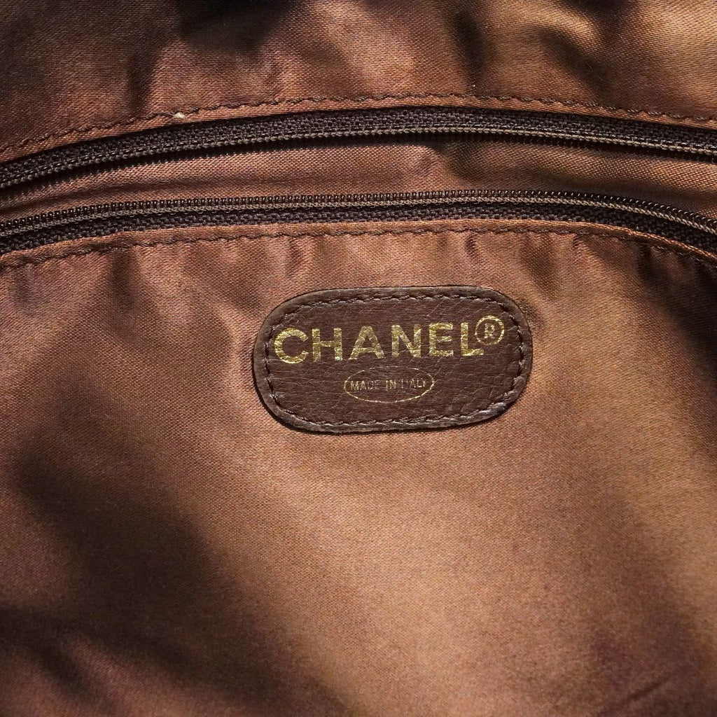 Chanel Tote Suede Brown Gold — view 5