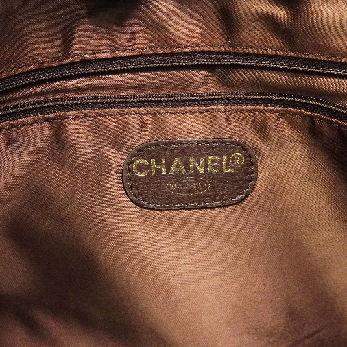 Chanel Tote Suede Brown Gold — view 5