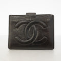 Chanel Wallet Lambskin Black Gold