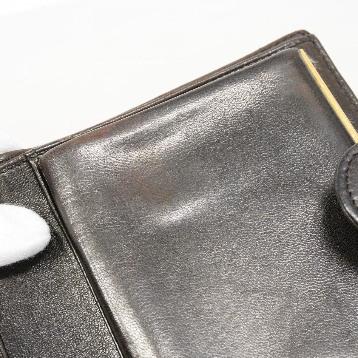 Chanel Wallet Lambskin Black Gold — view 8