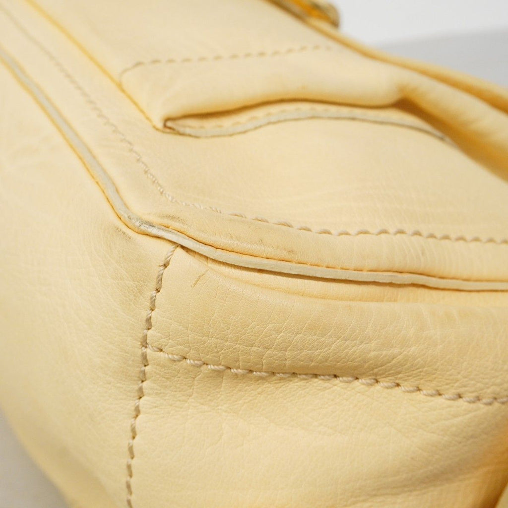 Celine Handbag Boogie Bag Leather Cream Gold — view 7