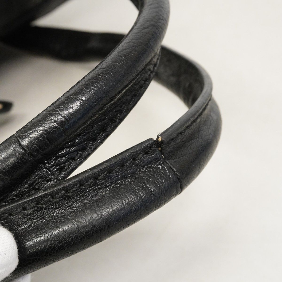 Celine Tote Leather Black Silver — view 6