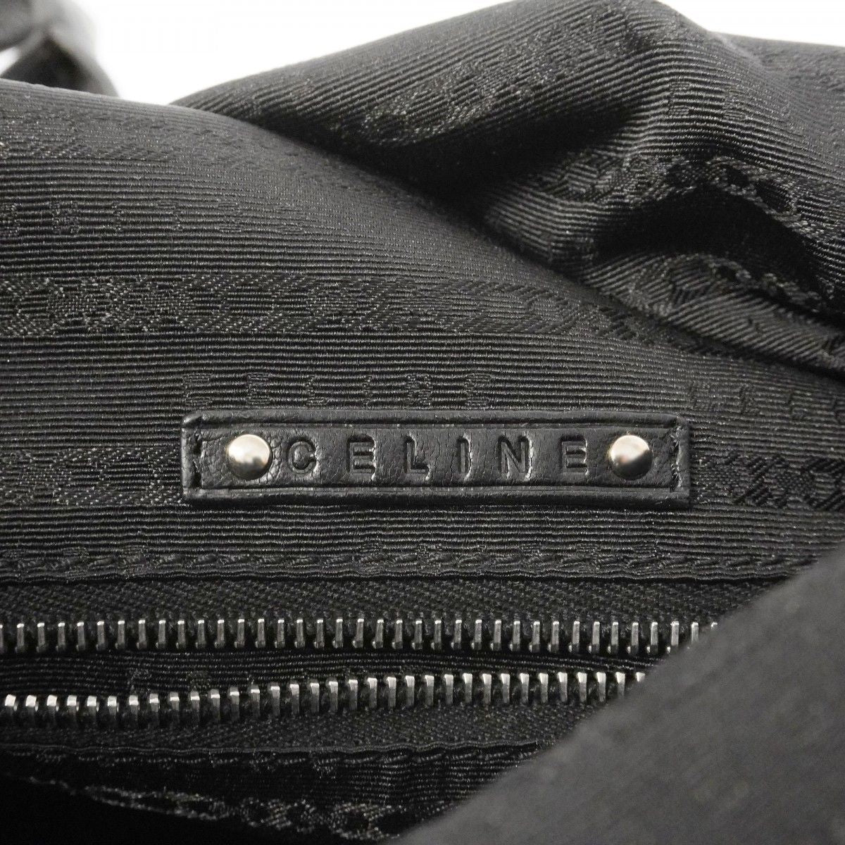 Celine Tote Leather Black Silver — view 5