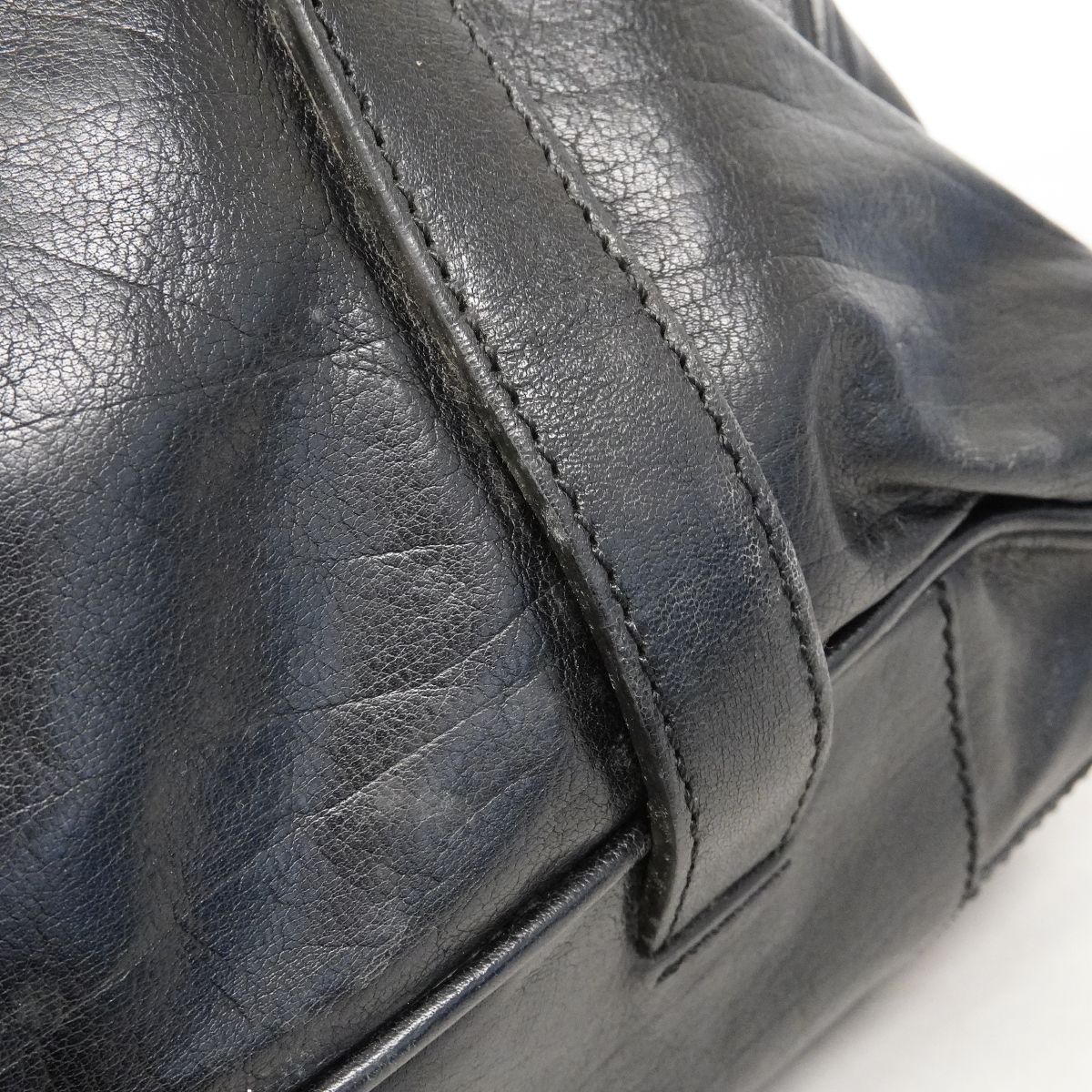 Celine Tote Leather Black Silver — view 8