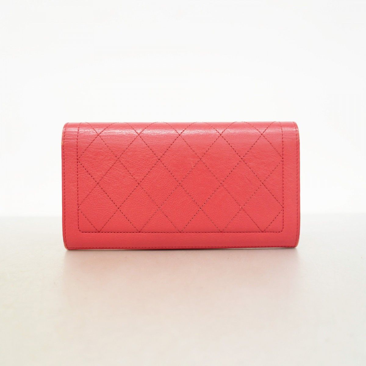 Chanel Wallet Quilted Leather Pink Gold — view 9