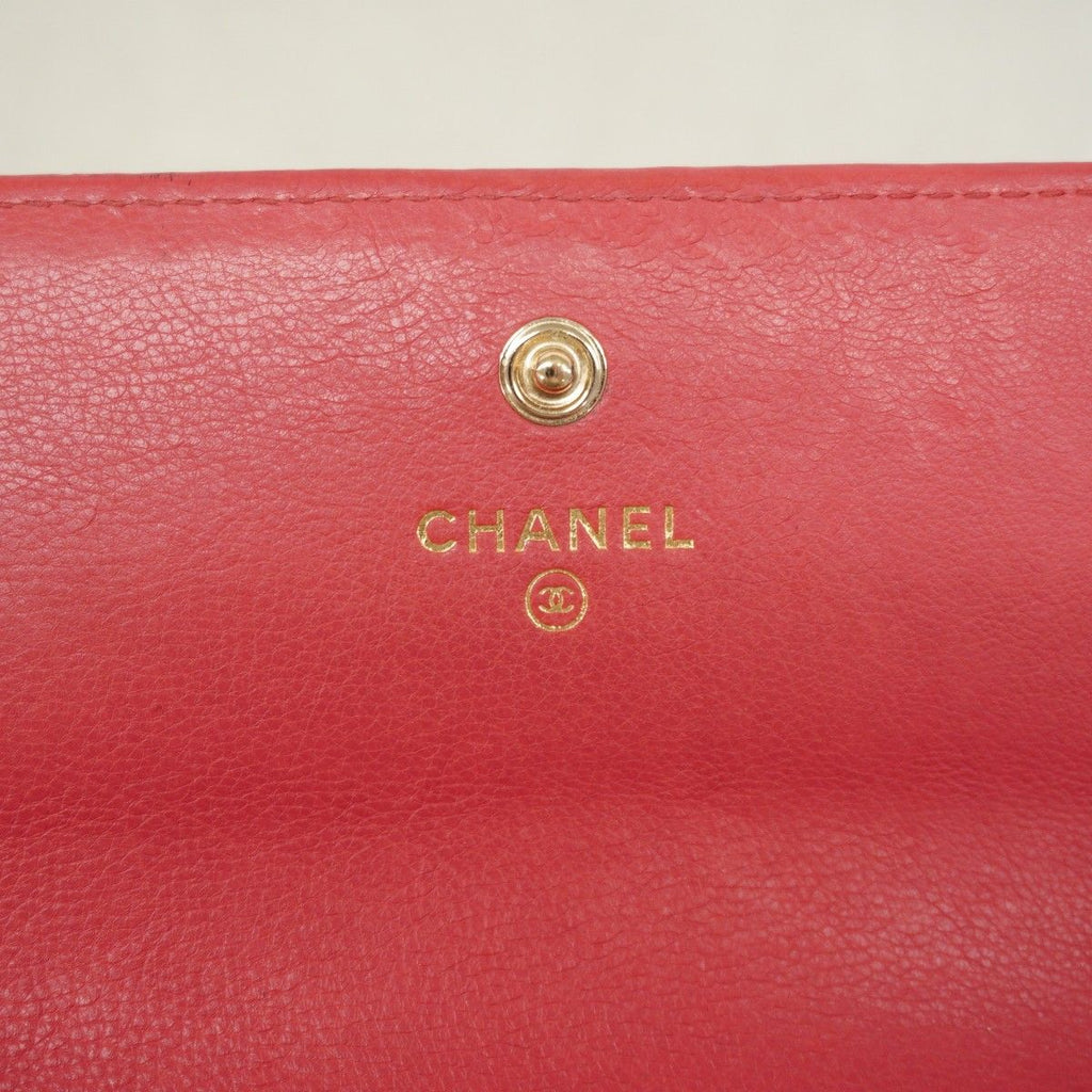 Chanel Wallet Quilted Leather Pink Gold — view 4