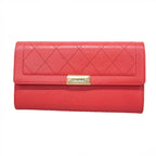 Chanel Wallet Quilted Leather Pink Gold