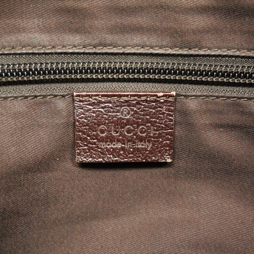 Gucci Shoulder Bag GG Canvas Sherry Line Brown Silver — view 5