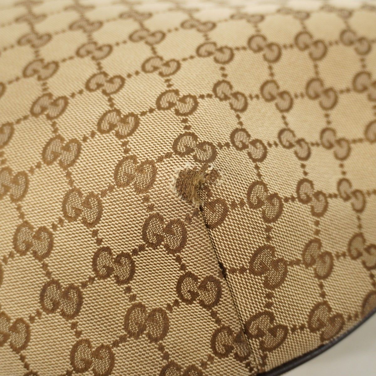 Gucci Shoulder Bag GG Canvas Sherry Line Brown Silver — view 6