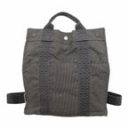 Hermes Backpack Her Line a Dos MM Canvas Gray Silver