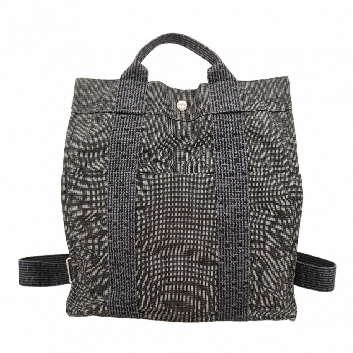 Hermes Backpack Her Line a Dos MM Canvas Gray Silver