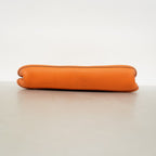 Hermes Shoulder Bag Evelyne Taurillon Clemence Orange Silver — view 3