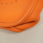 Hermes Shoulder Bag Evelyne Taurillon Clemence Orange Silver — view 6